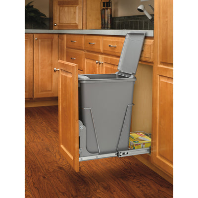 Rev A Shelf Single 35 Qt Sliding PullOut Waste Container, RV-12KD-17C S (2 Pack)