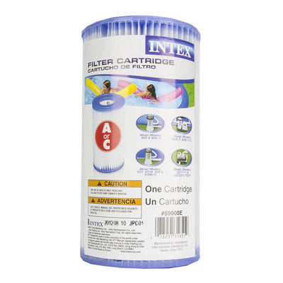 Intex 12ft x 30in Metal Frame Round Pool & Replacement Cartridge (12 Pack)