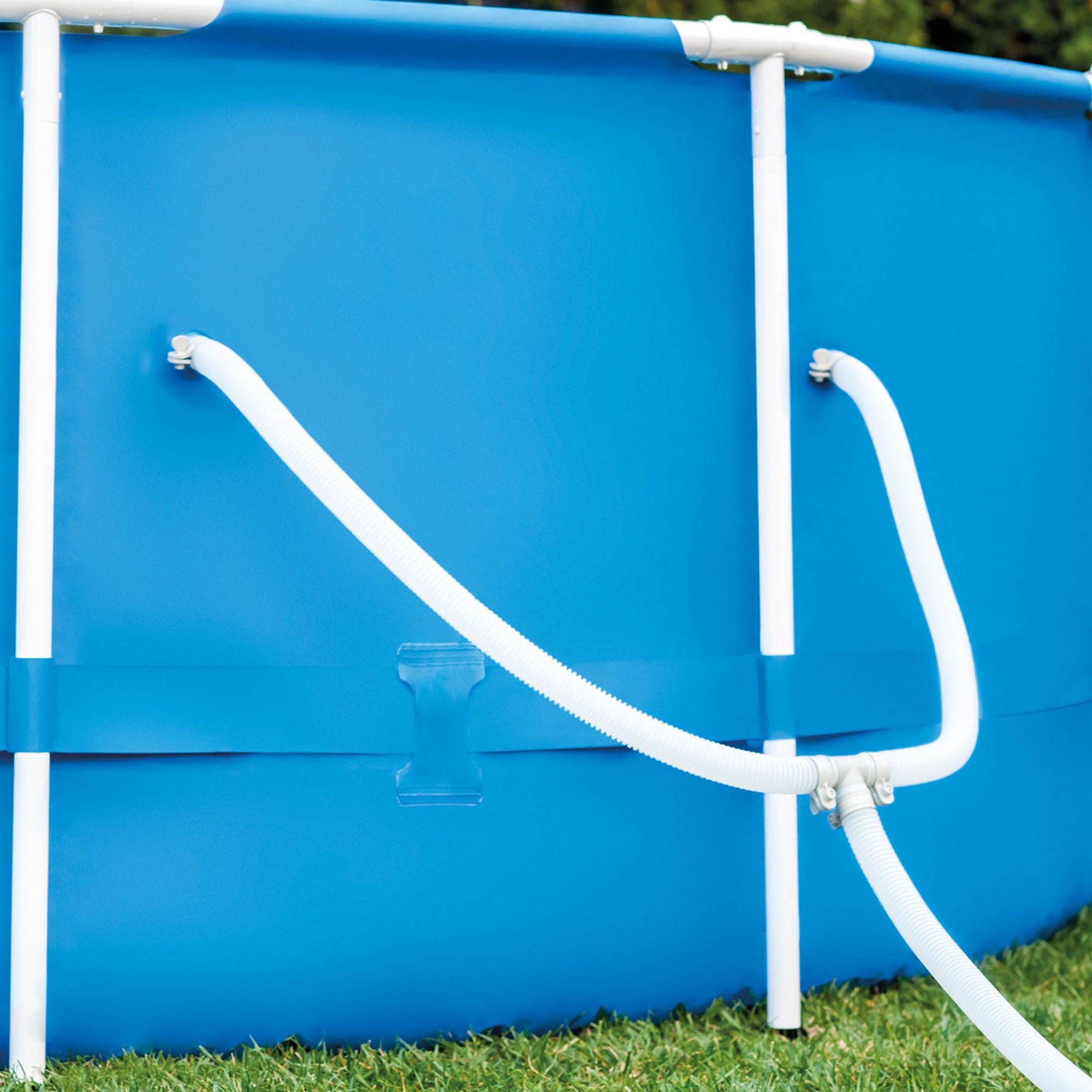 Intex 12ft x 30in Metal Frame Round Pool & Replacement Cartridge (12 Pack) - VMInnovations