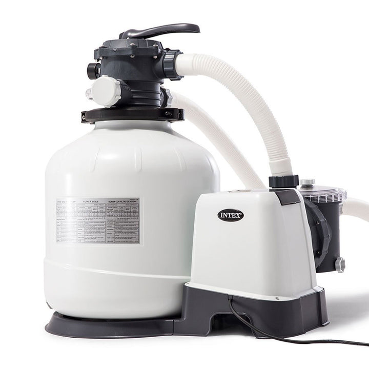 Intex 3000 GPH Pool Sand Filter Pump with Automatic Timer and Automatic Skimmer