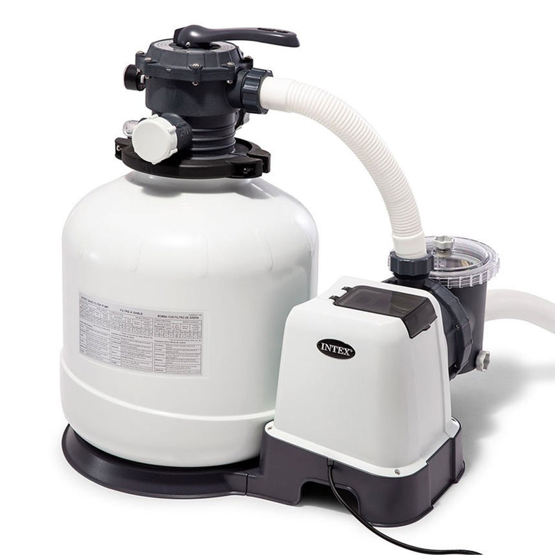 Intex 3000 GPH Pool Sand Filter Pump with Automatic Timer and Automatic Skimmer - VMInnovations