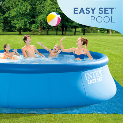 INTEX 15'x48" Inflatable Pool with Ladder, Pump and Deluxe Pool Maintenance Kit