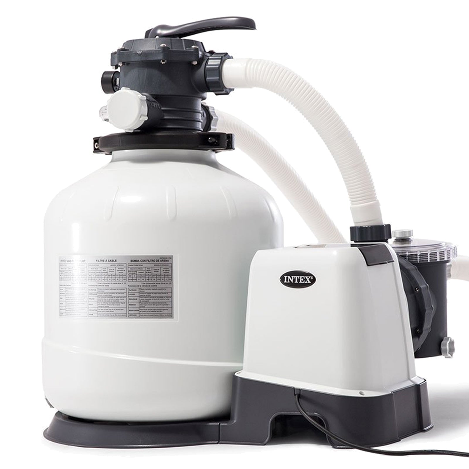 Intex 3000 GPH Sand Filter Pump, Vacuum Cleaner & Skimmer for Above Ground Pools - VMInnovations