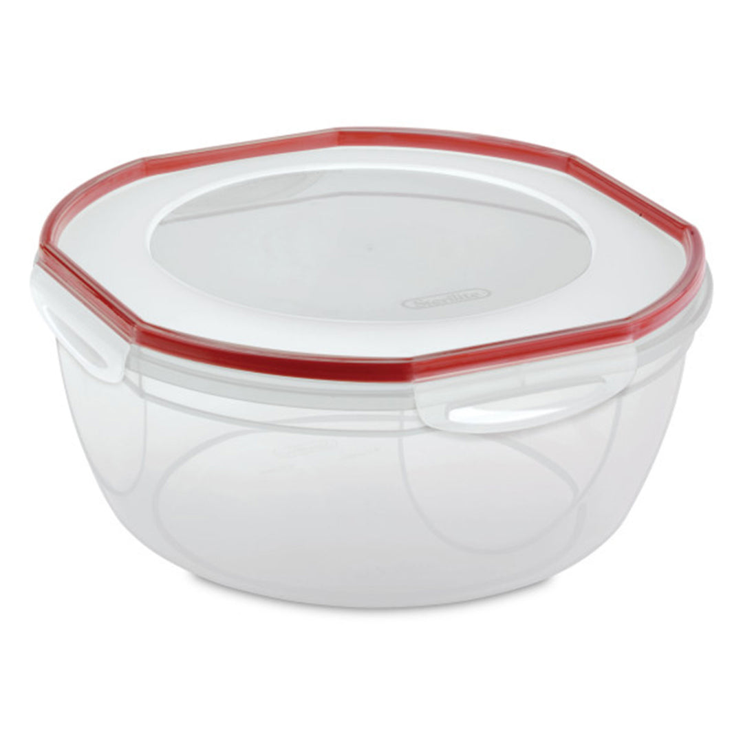 Sterilite Ultra Seal 8.10 Quart Plastic Food Storage Bowl Container, 8 Pack