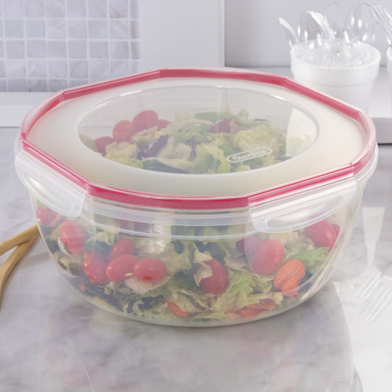 Sterilite Ultra Seal 8.10 Quart Plastic Food Storage Bowl Container, 4 Pack