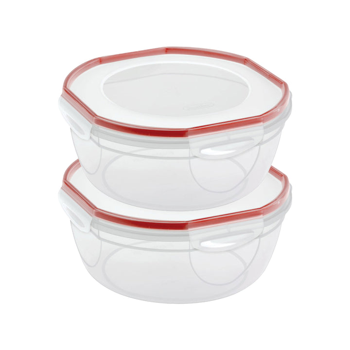 Sterilite Ultra Seal 8.10 Quart Plastic Food Storage Bowl Container, 2 Pack