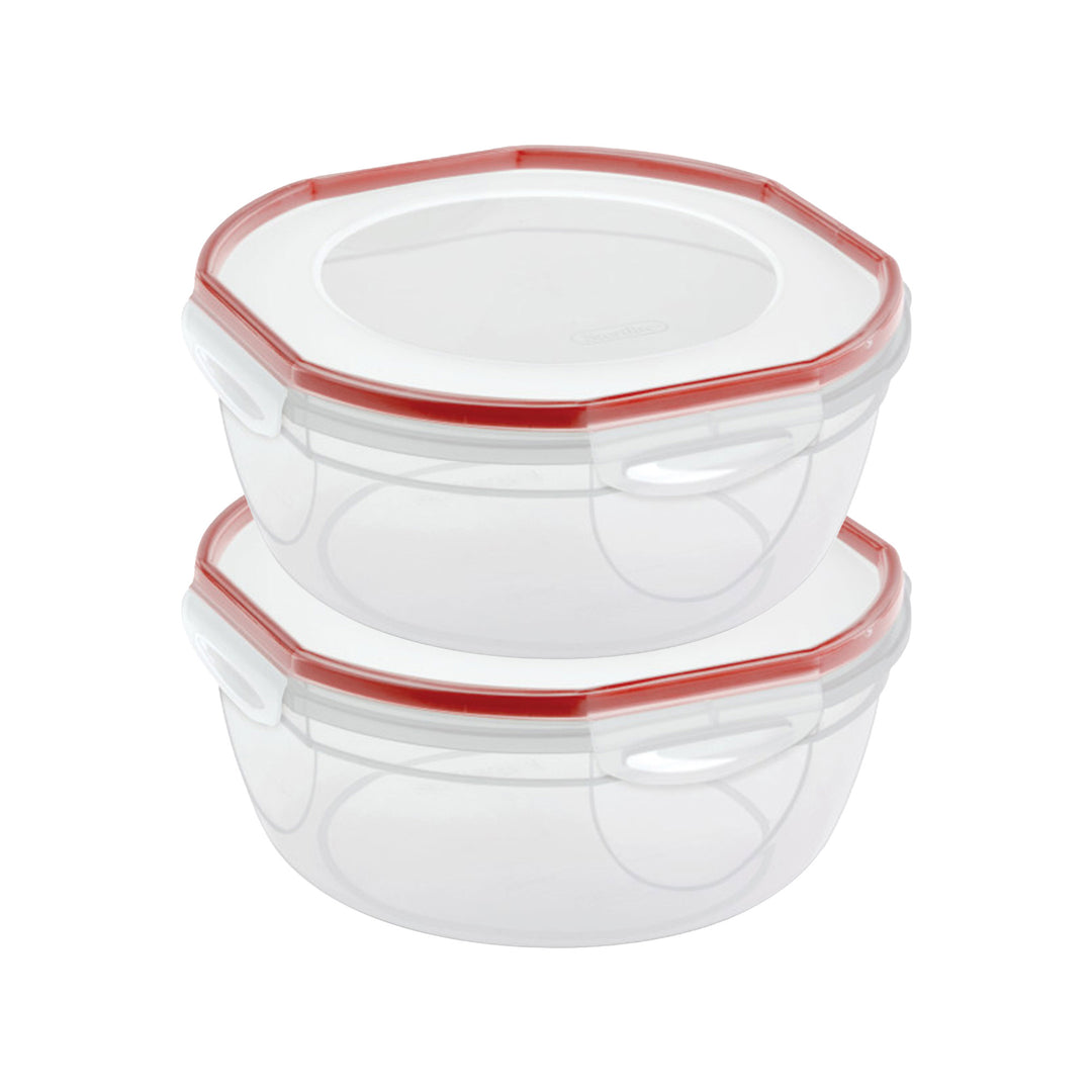 Sterilite Ultra Seal 8.10 Quart Plastic Food Storage Bowl Container, 2 Pack