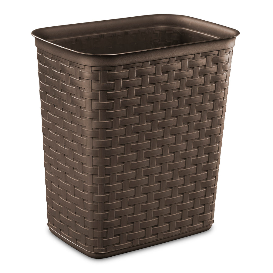 Sterilite Weave 3.4 Gallon Plastic Home/Office Wastebasket Trash Can (6 Pack) - VMInnovations