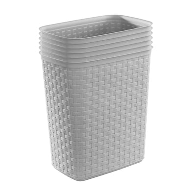 Sterilite Weave 5.8 Gallon Plastic Home/Office Wastebasket Trash Can (18 Pack) - VMInnovations