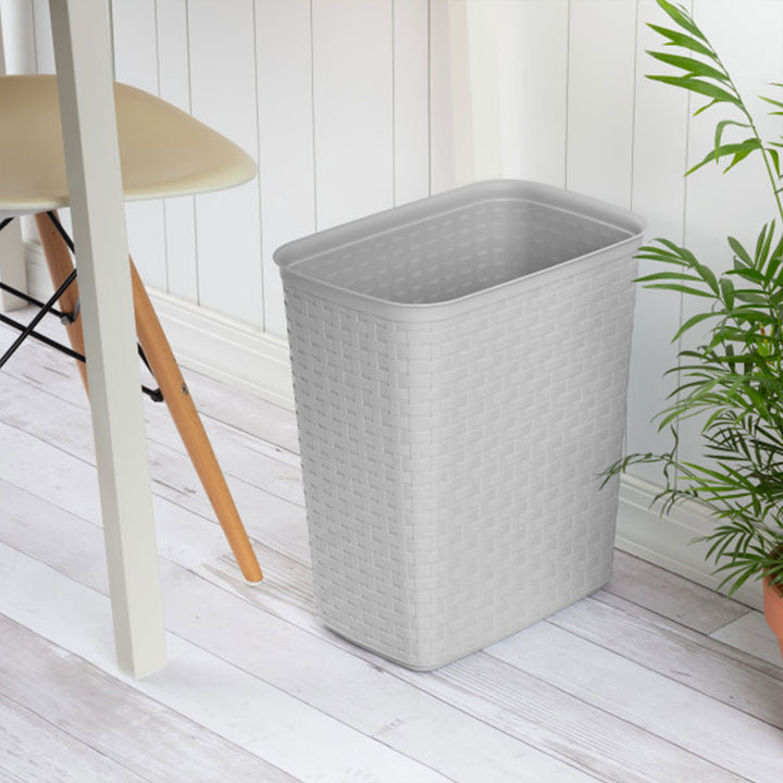 Sterilite Weave 5.8 Gallon Plastic Home/Office Wastebasket Trash Can (6 Pack)