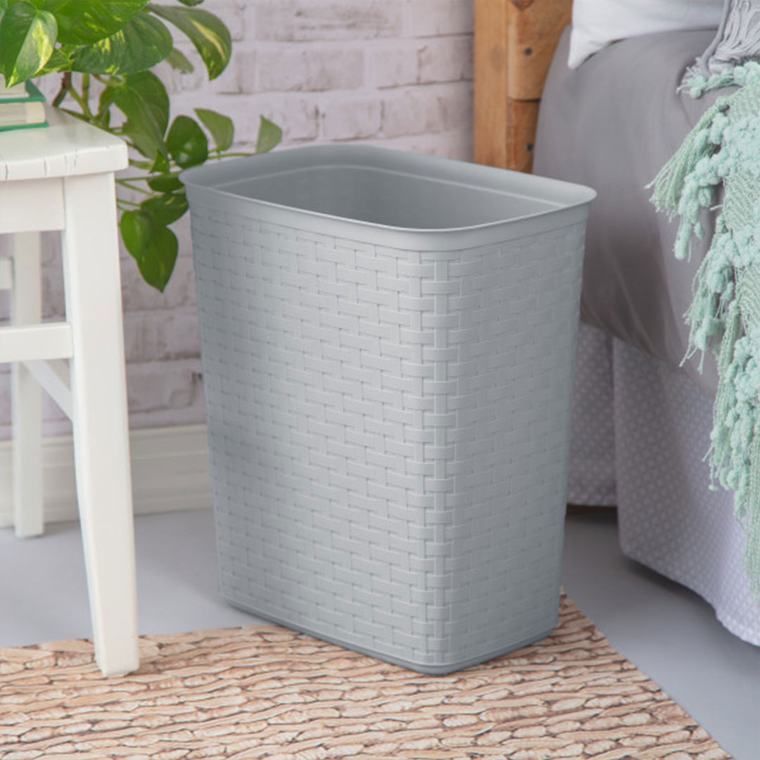 Sterilite Weave 5.8 Gallon Plastic Home/Office Wastebasket Trash Can (12 Pack)
