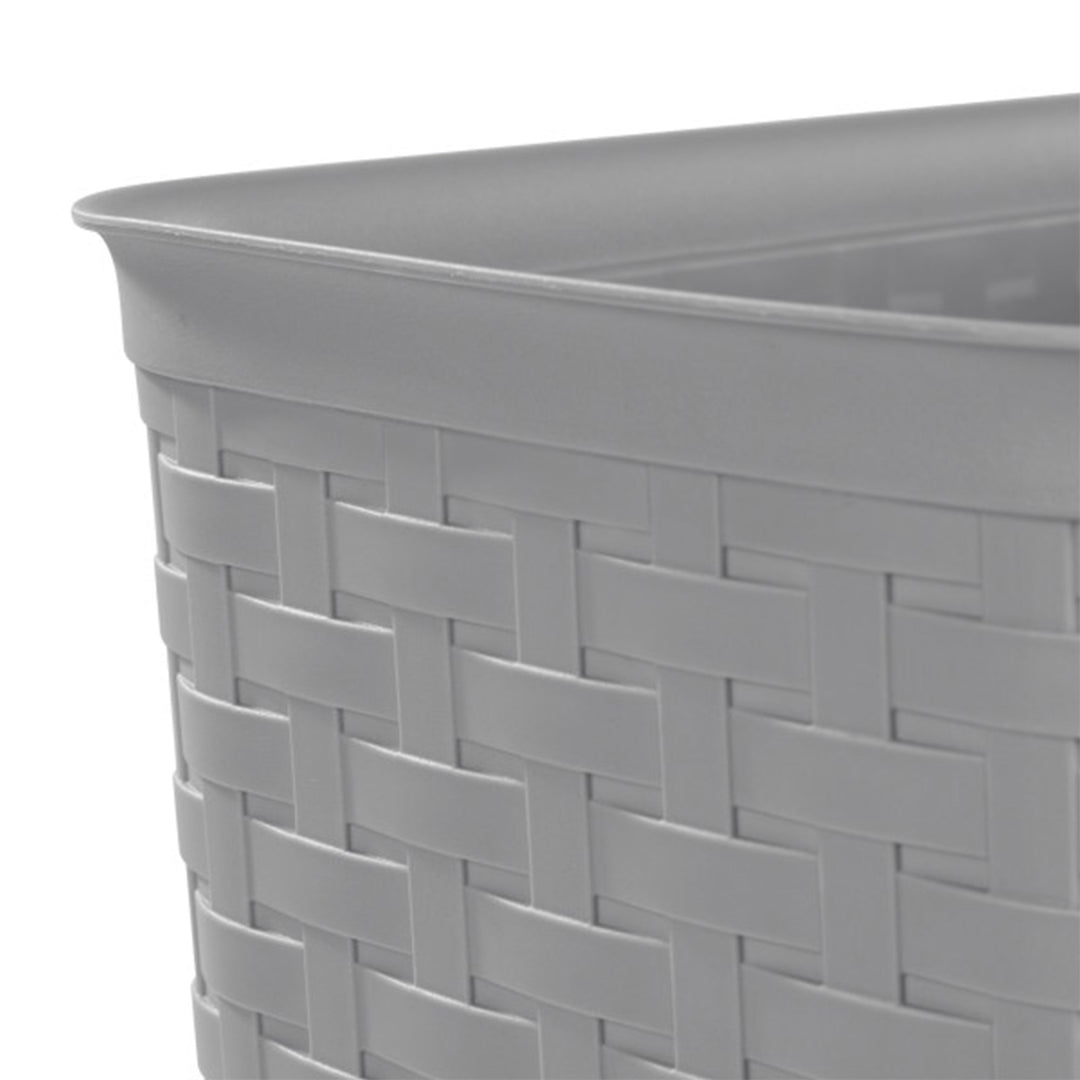 Sterilite Weave 5.8 Gallon Plastic Home/Office Wastebasket Trash Can (6 Pack)