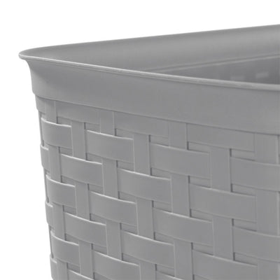 Sterilite Weave 5.8 Gallon Plastic Home/Office Wastebasket Trash Can (6 Pack) - VMInnovations