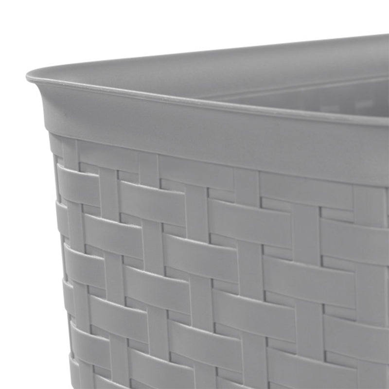 Sterilite Weave 5.8 Gallon Plastic Home/Office Wastebasket Trash Can (18 Pack)