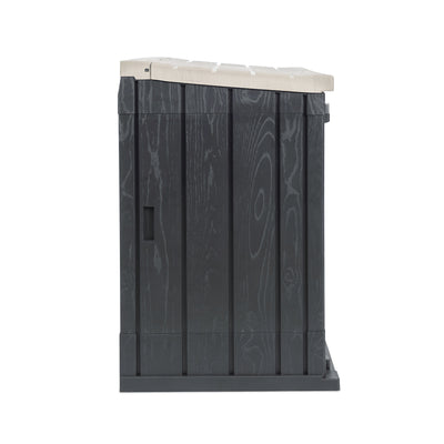 Toomax Stora Way All Weather 4.25' x 2.5' Storage Shed, Anthracite/Taupe Gray - VMInnovations