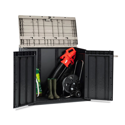 Toomax Stora Way All-Weather Horizontal Storage Shed Cabinet, 30 cu ft(Open Box) - VMInnovations