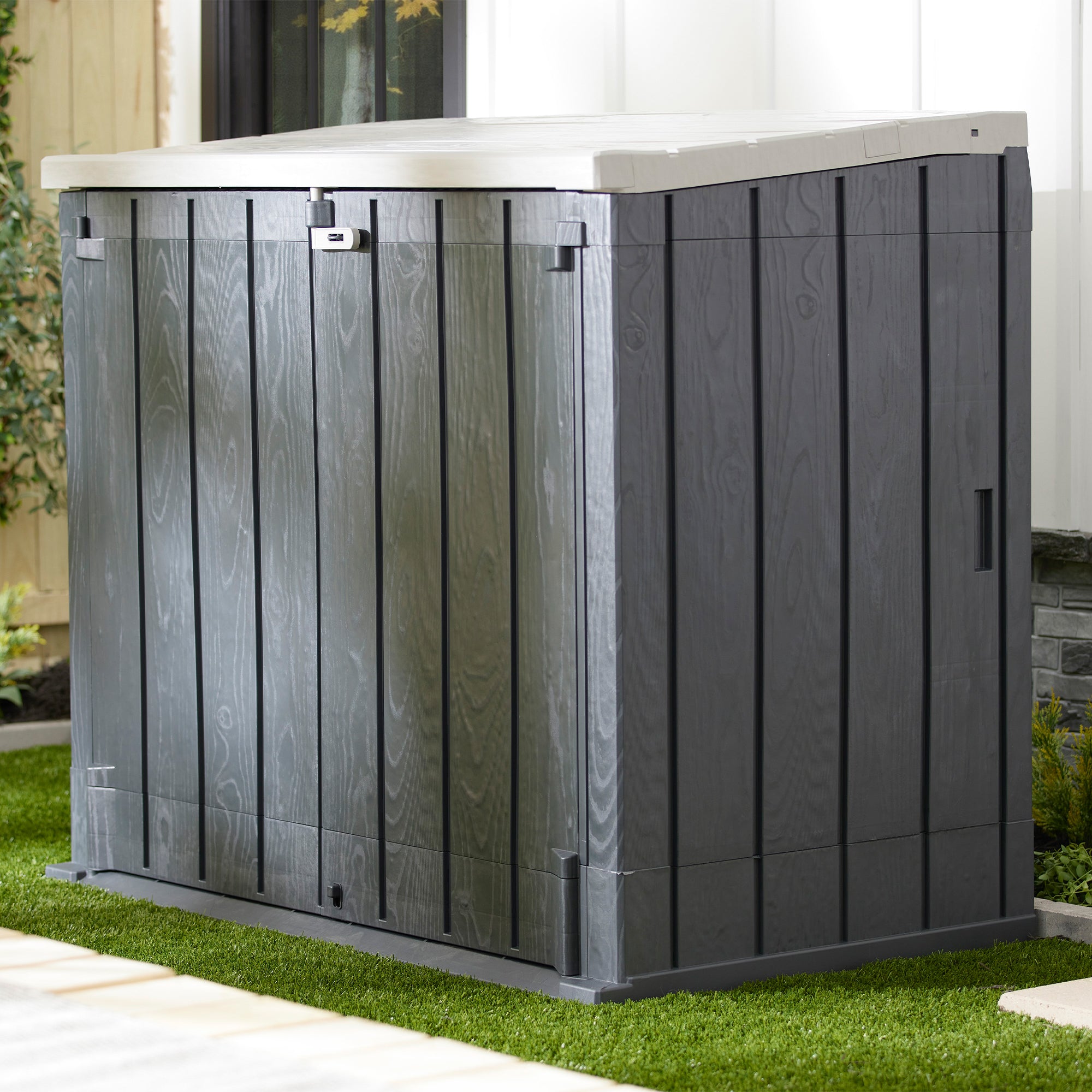 Toomax Storer Plus XL 44 Cu Ft Weather Resistant Storage Shed Cabinet(For Parts) - VMInnovations