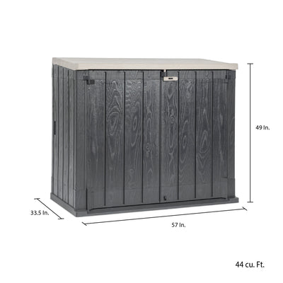 Toomax Storer Plus XL 44 Cu Ft Weather Resistant Storage Shed Cabinet(For Parts) - VMInnovations
