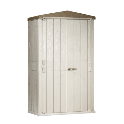 Toomax Lockable Outdoor Garden Plastic Vertical Storage Shed Cabinet, 76 Cu Ft. - VMInnovations