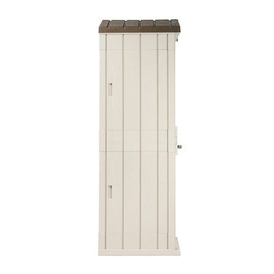 Toomax Lockable Outdoor Garden Plastic Vertical Storage Shed Cabinet, 76 Cu Ft. - VMInnovations