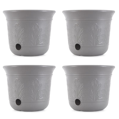 Suncast 300 Foot Heavy Duty 5 Gallon Decorative Garden Hose Pot, Gray (4 Pack) - VMInnovations