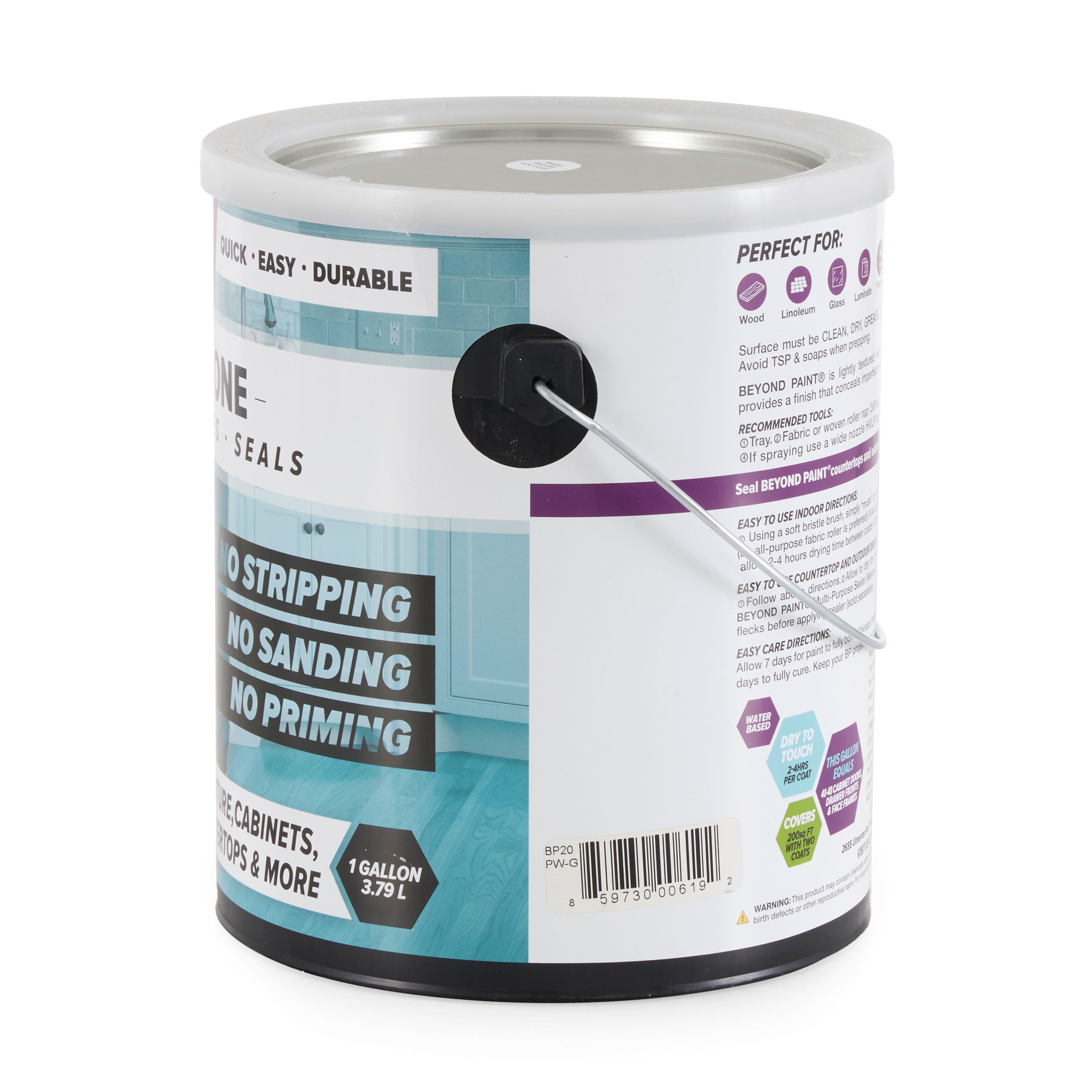 Beyond Paint Furniture Cabinets Refinishing Paint, Gallon, Pewter Gray(Open Box)