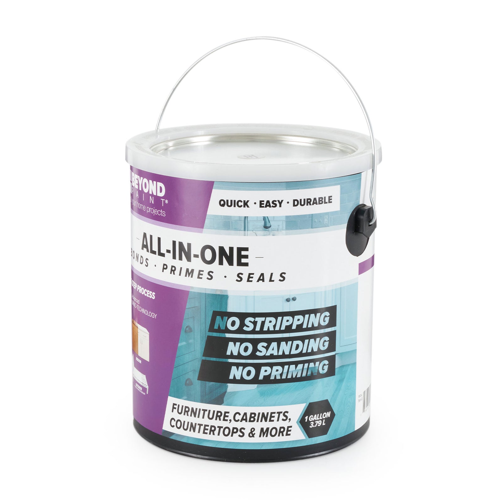 Beyond Paint Furniture Cabinets Refinishing Paint, Gallon Bright White(Open Box) - VMInnovations