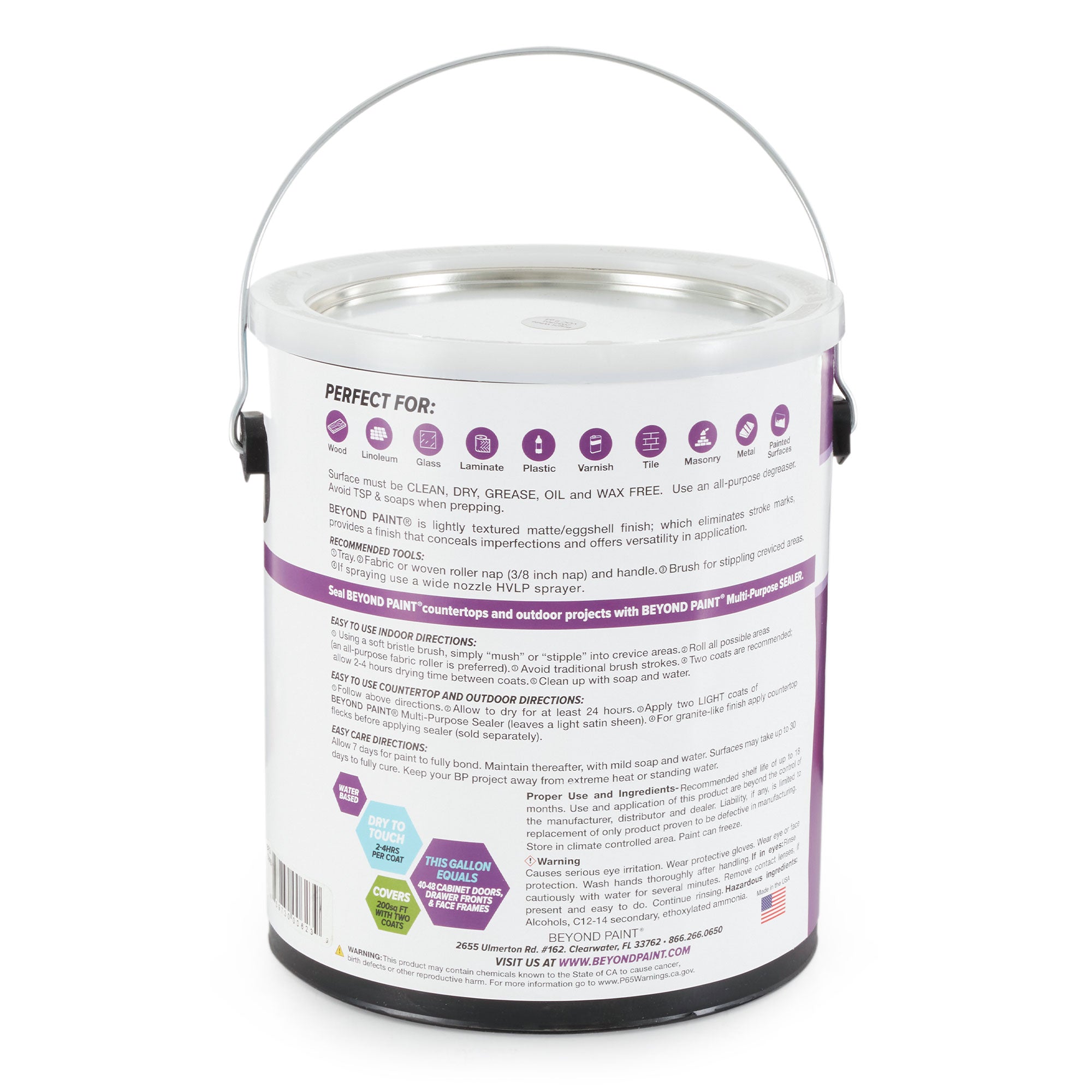 Beyond Paint Furniture Cabinets Refinishing Paint, Gallon Bright White(Open Box) - VMInnovations
