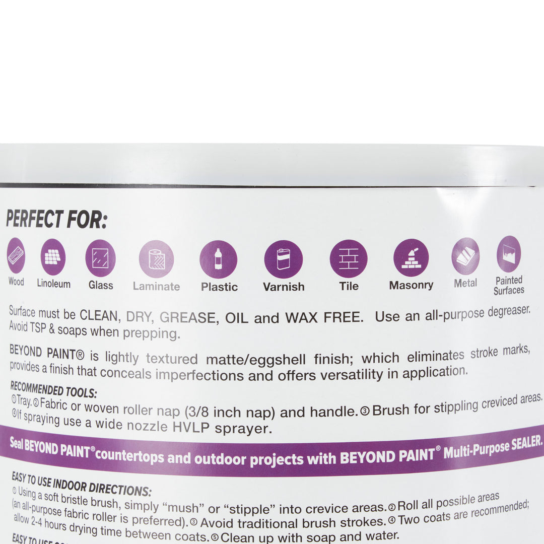 Beyond Paint Furniture Cabinets Refinishing Paint, Gallon Bright White(Open Box) - VMInnovations