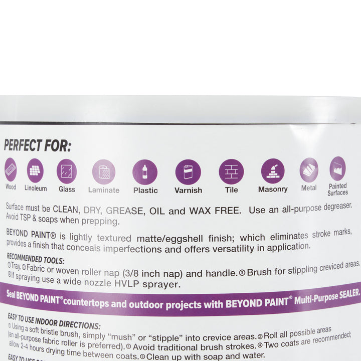 Beyond Paint Furniture Cabinets Refinishing Paint, Gallon Bright White(Open Box) - VMInnovations