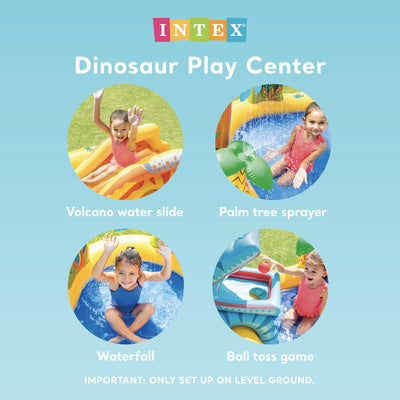 Intex Dinoland Kiddie Swimming Pool and Dinosaur Kiddie Inflatable Swimming Pool