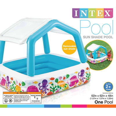 Intex 8' x 6.25' x 43" Dinosaur Play Center w/ 5' x 48" Kids Swimming Pool
