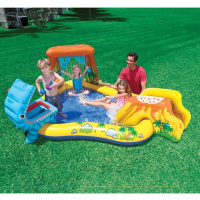 Intex 8' x 6.25' x 43" Dinosaur Play Center w/ 5' x 48" Kids Swimming Pool