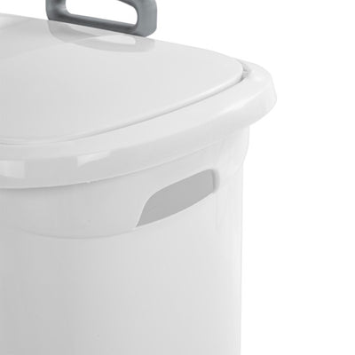 Sterilite White Laundry Hamper With Lift-Top, Wheels, And Pull Handle (12 Pack)