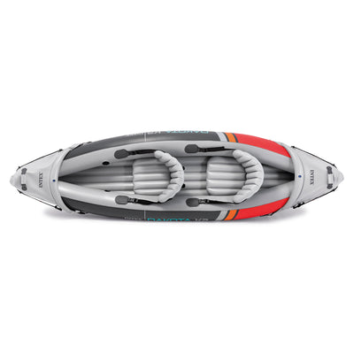 Intex Dakota K2 Vinyl Inflatable Kayak and Accessory Kit w/ Oars & Pump(Damaged)