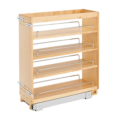 Rev-A-Shelf Base Cabinet Pullout Organizer with Wood Adjustable Shelves (2 Pack)