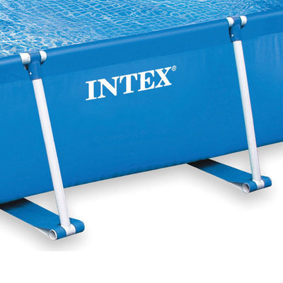 Intex 86 x 59 x 23 Inch Rectangular Frame Above Ground Swimming Pool (2 Pack)