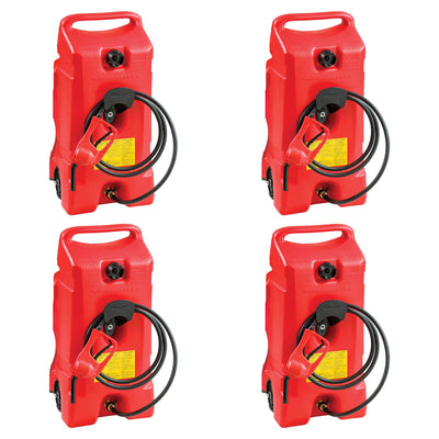 Scepter Flo N Go DuraMax 14 Gallon Portable Gas Fuel Tank with Pump, 4 Pack, Red - VMInnovations