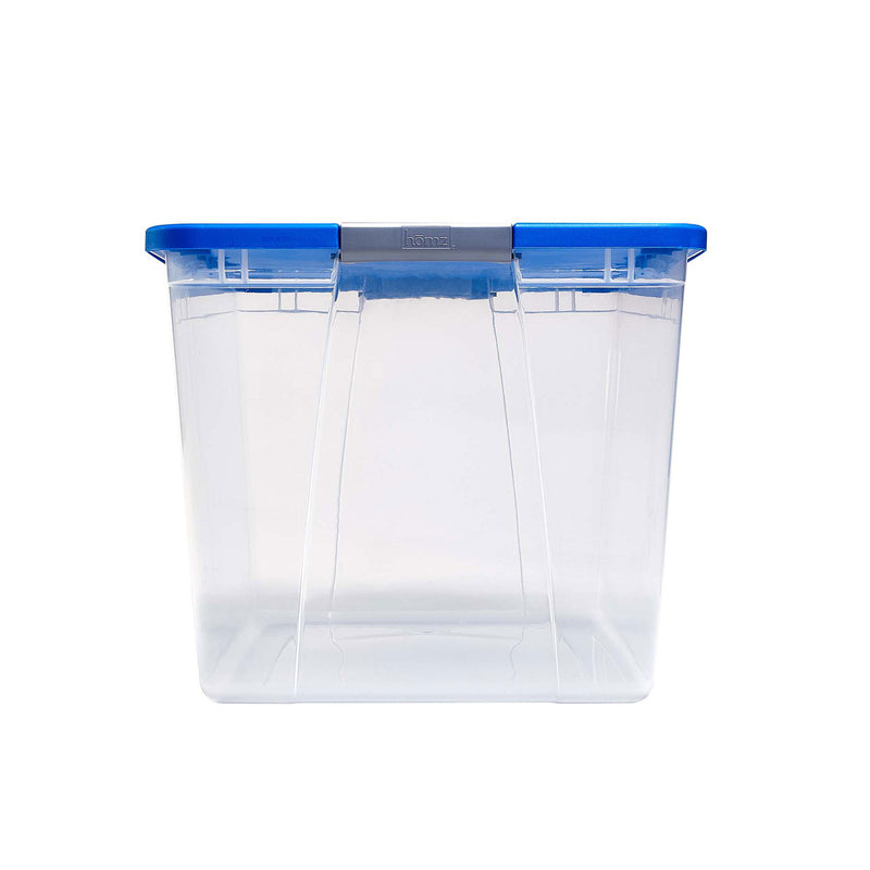 Homz 64 Qt Secure Latch Lrg Clear Stackable Storage Container w/Lid (2pk)(Used)