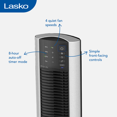 Lasko XtraAir 48 In. Tower Home Fan Air Ionizer with Remote Control (2 Pack) - VMInnovations