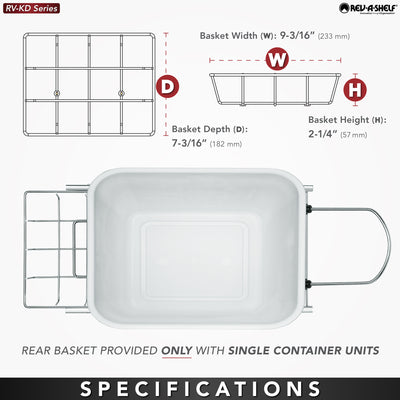 Rev A Shelf Single 35 Qt Sliding PullOut Waste Container, RV-12KD-18C S (2 Pack)