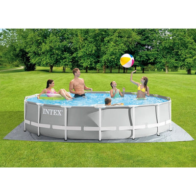 Intex 15’ x 42” Prism Frame Above Ground Swimming Pool Set and Pool Filter Pump - VMInnovations