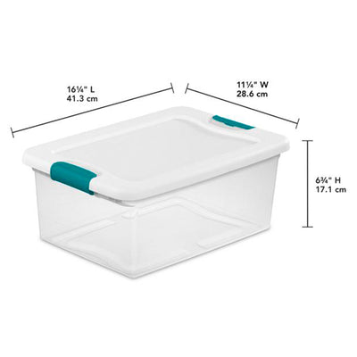Sterilite 6 Sets of 32 Quart Latch Lid Tote & 12 Sets of 15 Quart Latch Lid Tote - VMInnovations