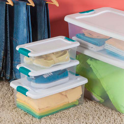Sterilite 6 Sets of 32 Quart Latch Lid Tote & 12 Sets of 15 Quart Latch Lid Tote - VMInnovations
