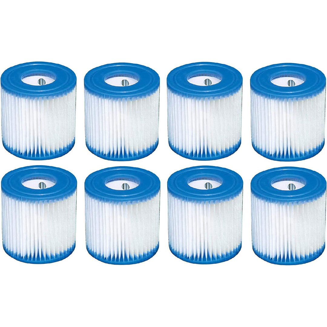 Intex Type H Easy Set Filter Cartridge Replacement for Swimming Pools (8 Pack)