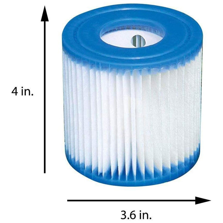 Intex Type H Easy Set Filter Cartridge Replacement for Swimming Pools (8 Pack)