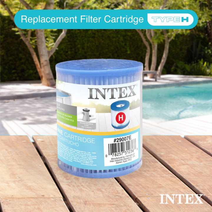 Intex Type H Easy Set Filter Cartridge Replacement for Swimming Pools (8 Pack)