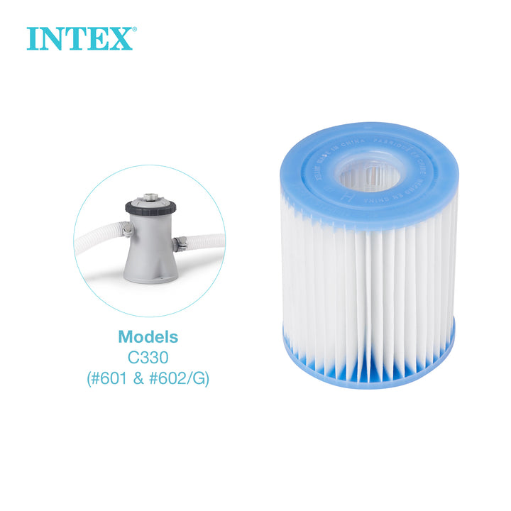 Intex Type H Easy Set Filter Cartridge Replacement for Swimming Pools (8 Pack)