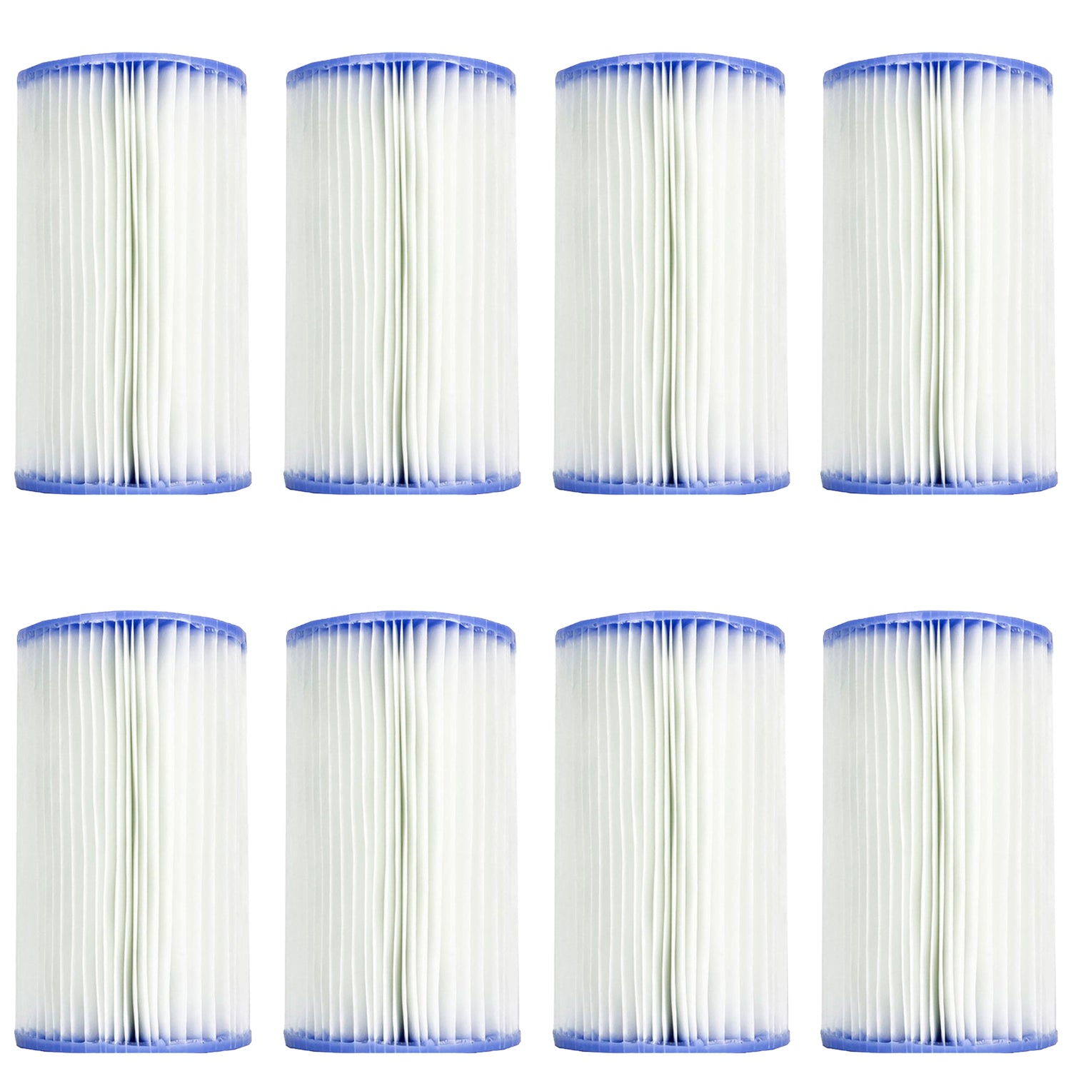 Intex Swimming Pool Easy Set Type B Replacement Filter Pump Cartridge (8 Pack) - VMInnovations