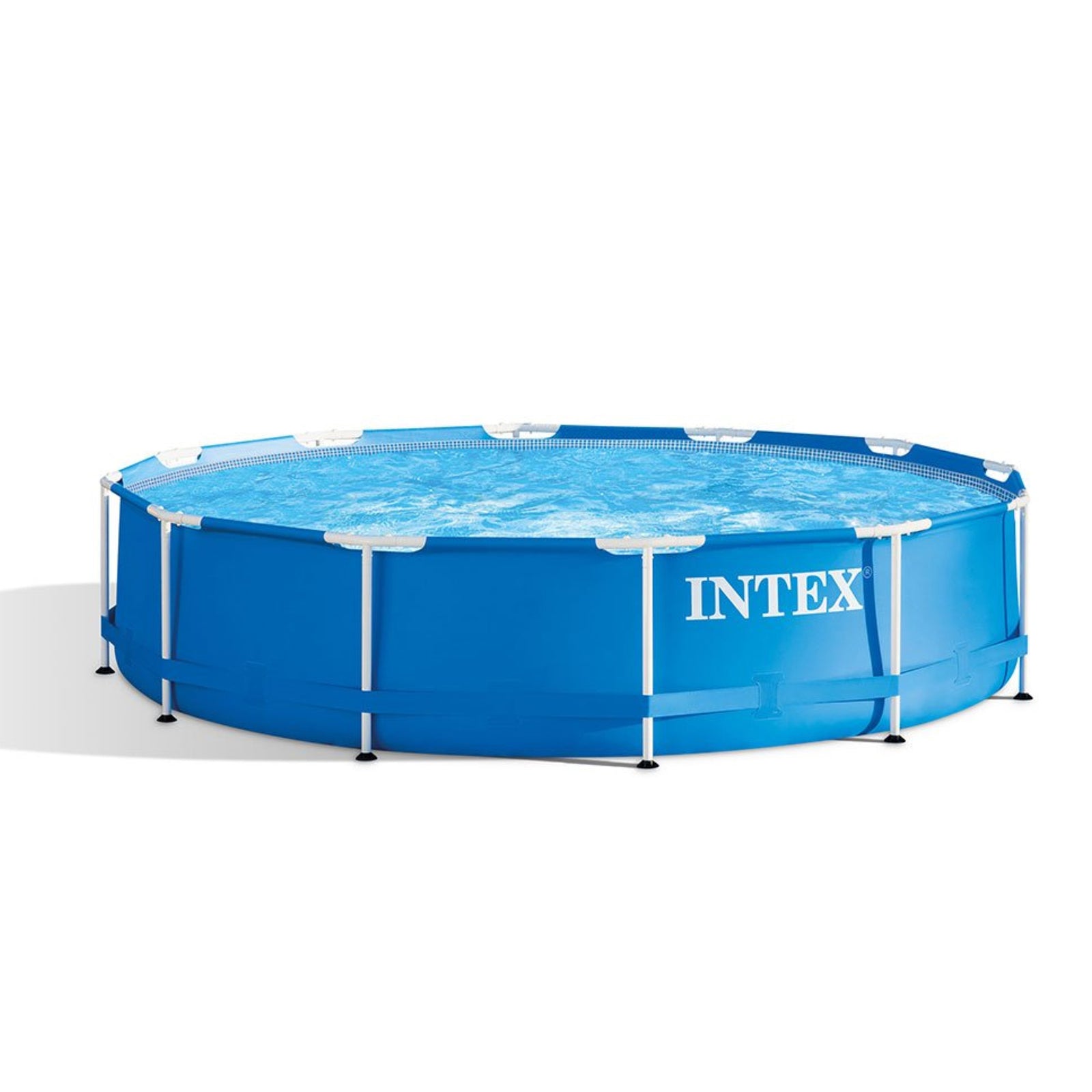 Intex 12 Foot x 30 In. Above Ground Pool & Intex 12 Foot Round Pool Cover - VMInnovations